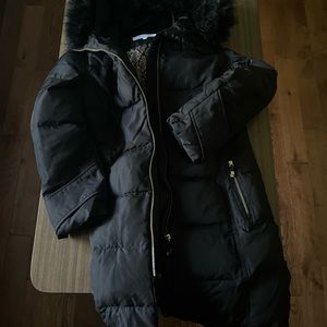 Calvin Klein fur trim hood parka jacket